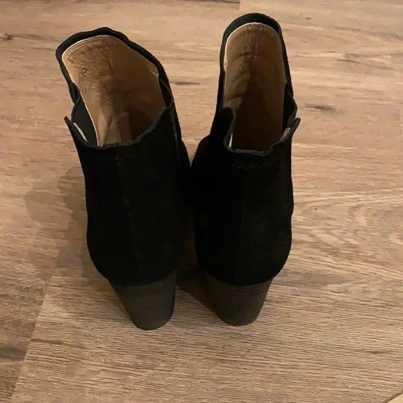 Splendid black suede open toe shoe booties size -9 - Picture 5 of 8